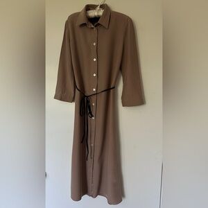 Lan Jaenicke Silk Button Up Mauve Dress